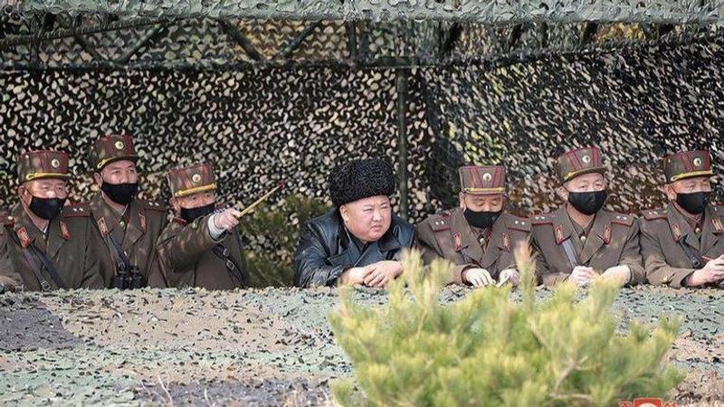 North Korea's Kim guides another round of artillery drills