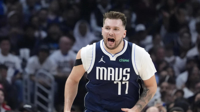Luka Doncic in action against LA Clippers in NBA Playoffs game 5