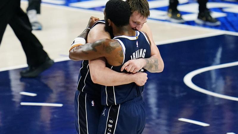 Luka Doncic and Kyrie Irving