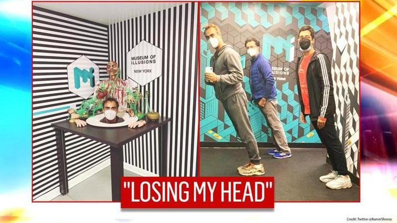 Ranvir Shorey 'losing' his head at USA museum of illusion, replies to Gabbbar's advice