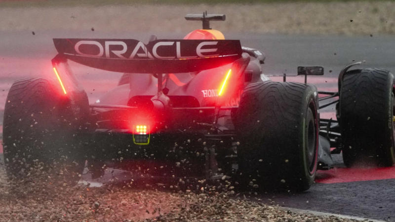 Max Verstappen in the gravel in Chinese GP sprint qualifying