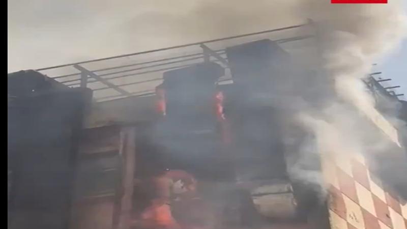 Massive Fire at LLR Medical College in Meerut