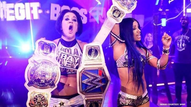 Bayley and Sasha Banks