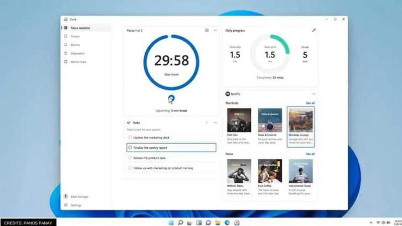 Windows 11 will come with Spotify Integration in new feature called Focus Sessions