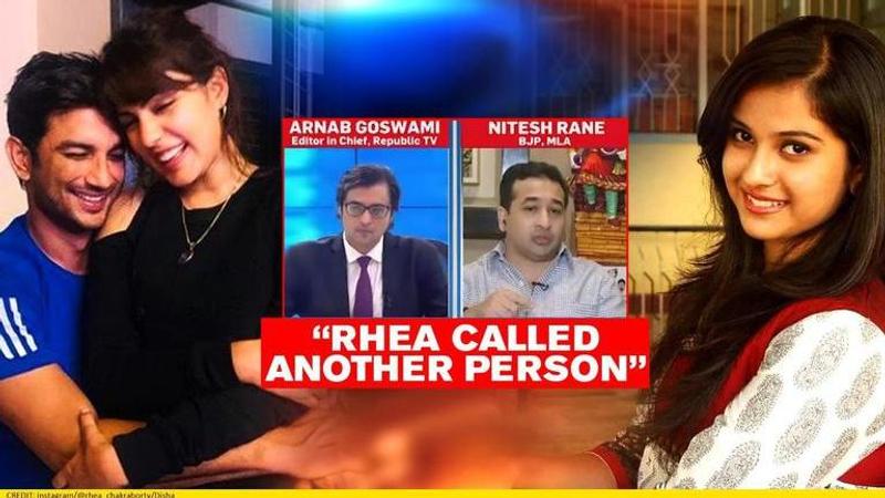 Sushant called Rhea after Disha informed him of 'wrong' at party, claims BJP's Nitesh Rane