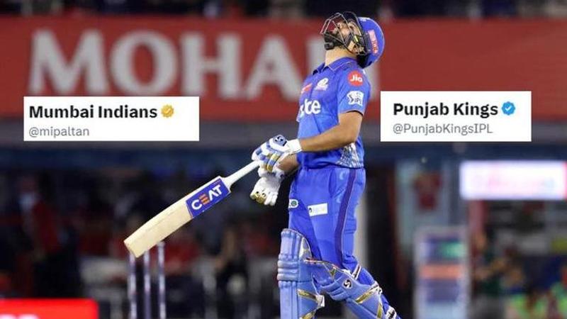 MI comes to the rescue for Rohit Sharma; Gives epic response to PBKS' social media handle