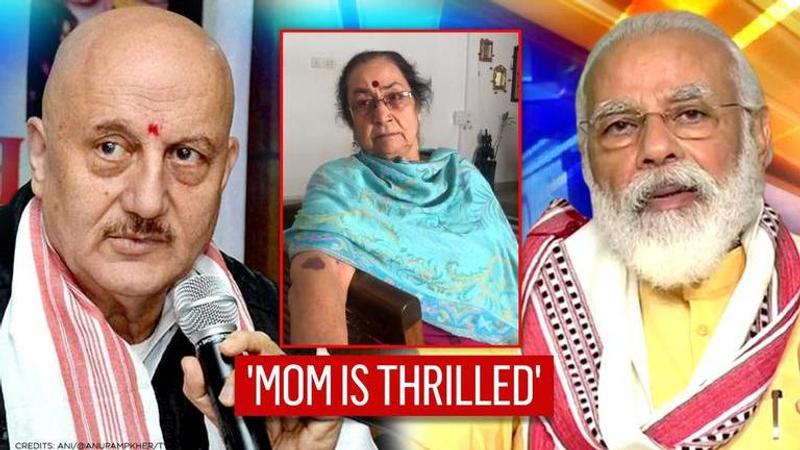 Anupam Kher's mother Dulari 'thrilled about approval of two vaccines', hails PM Modi