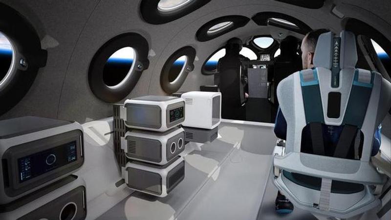 Virgin Galactic shows off passenger spaceship cabin interior