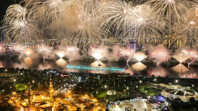 New Year fireworks in Sharjah's Al Majaz WaterFront  