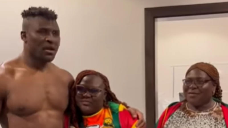 Francis Ngannou with his family