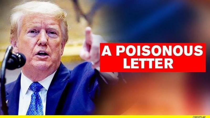 US President Donald Trump receives a package containing poison