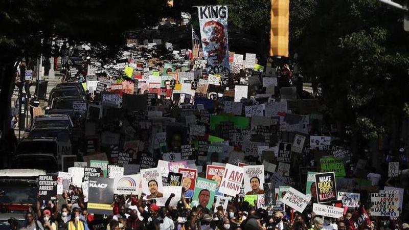 Thousands march in NY on Juneteenth