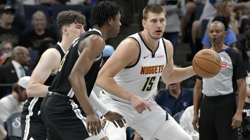 Denver Nuggets' Nikola Jokic in action vs Memphis Grizzlies 