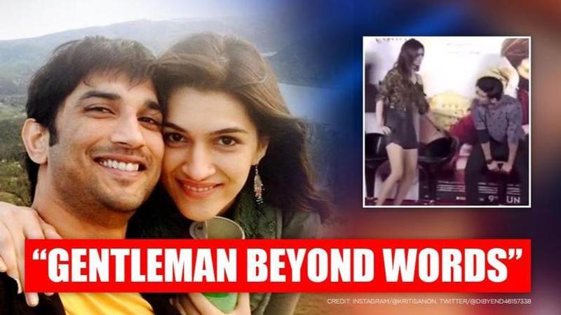 Sushant Singh Rajput's gesture for Kriti Sanon at event makes netizens hail 'gentleman'