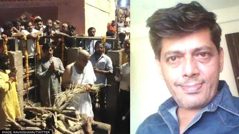 Ravi Kishan, Ravi Kishan performs brother's last rites, Ravi Kiishan in Varanasi, Ravi Kishan's brother dead