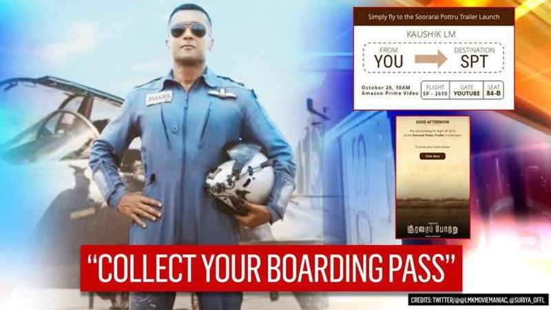 Suriya's 'Soorarai Pottru' makers unveil fun 'boarding pass' for trailer 'take-off'