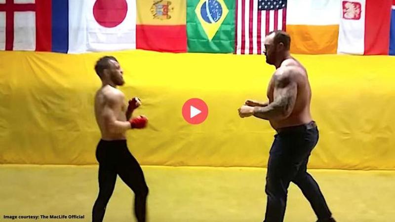 conor mcgregor sparring with the mountain