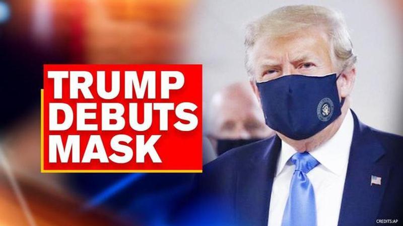 Trump wears mask in public for first time during pandemic