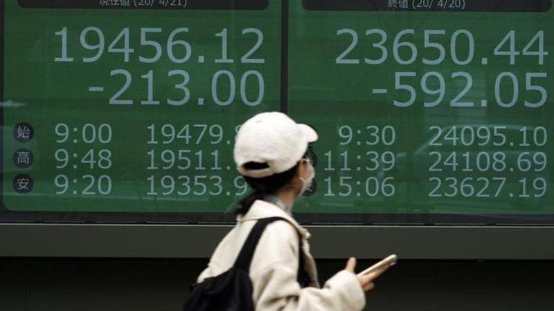 Shares skid after oil prices dip into negative territory