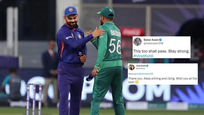 Virat Kohli, Babar Azam, T20 World Cup, India vs Pakistan, Babar Azam vs Virat Kohli, Babar Azam Virat Kohli tweet, This too shall pass, Babar Azam