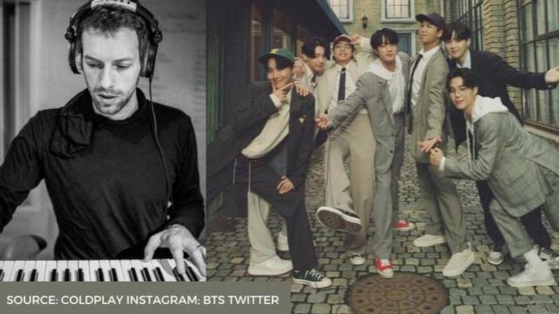 In Frame: Coldplay's Chris Martin and BTS; Source: Coldplay Instagram, BTS Twitter