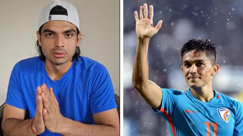 Neeraj Chopra and Sunil Chhetri