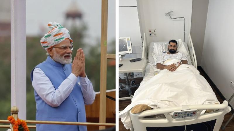 PM Narendra Modi and Mohammed Shami