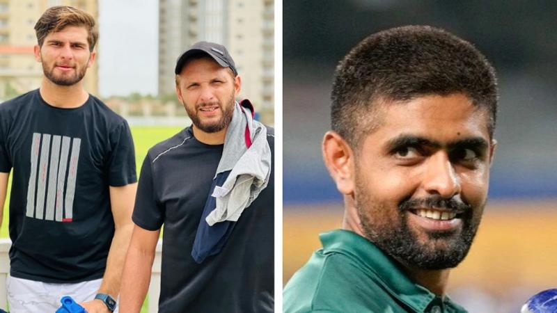 Shahid Afridi, Shaheen Shah Afridi and Babar Azam