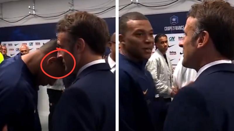 Kylian Mbappe and French President