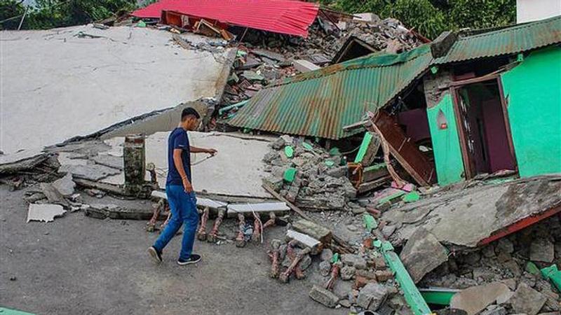 Debris of a house that collapsed after a landslide triggered by heavy monsoon rains in Dehradun