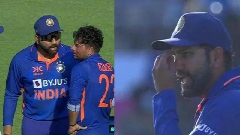 Rohit Sharma fumes on Kuldeep Yadav