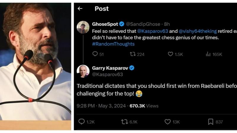 Chess Grandmaster Garry Kasparov Takes Potshots at Congress Rahul Gandhi