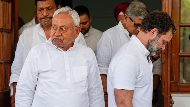 Rahul Gandhi Alleges Nitish Kumar's Alliance Exit Linked to Bihar Caste Survey 