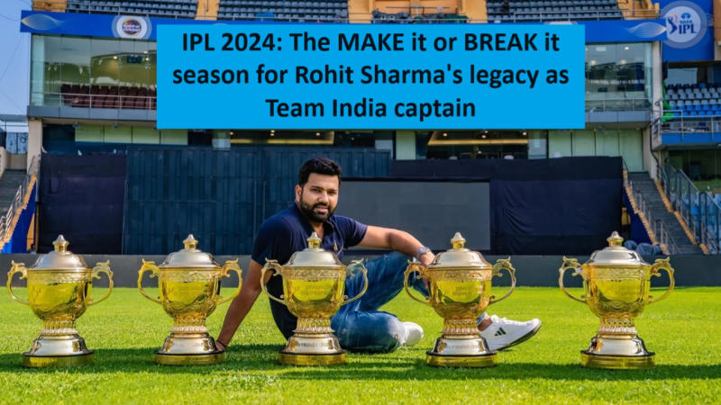 Rohit Sharma with five IPL trophies he won as MI captain