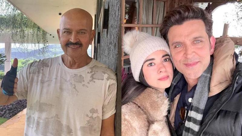 Hrithik Roshan, Saba Azad and Rakesh Roshan