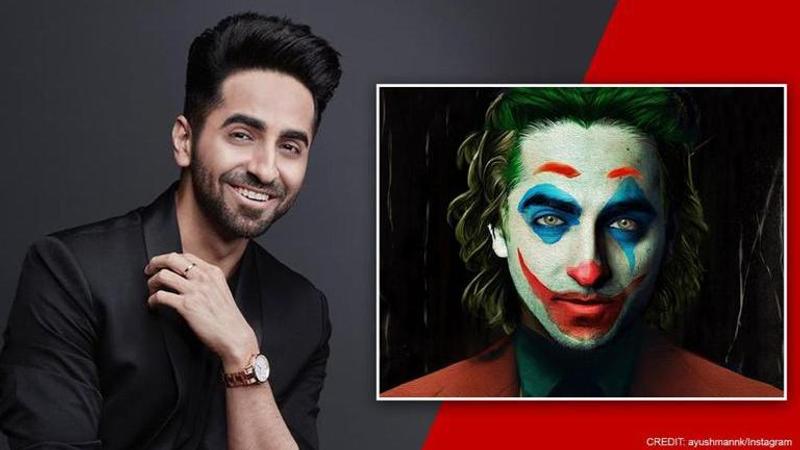 Ayushmann Khurrana expresses desires of doing a negative role while dressing up as 'Joker'