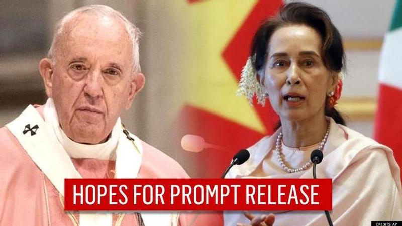 Pope demands 'prompt release' of Myanmar leaders detained by military junta