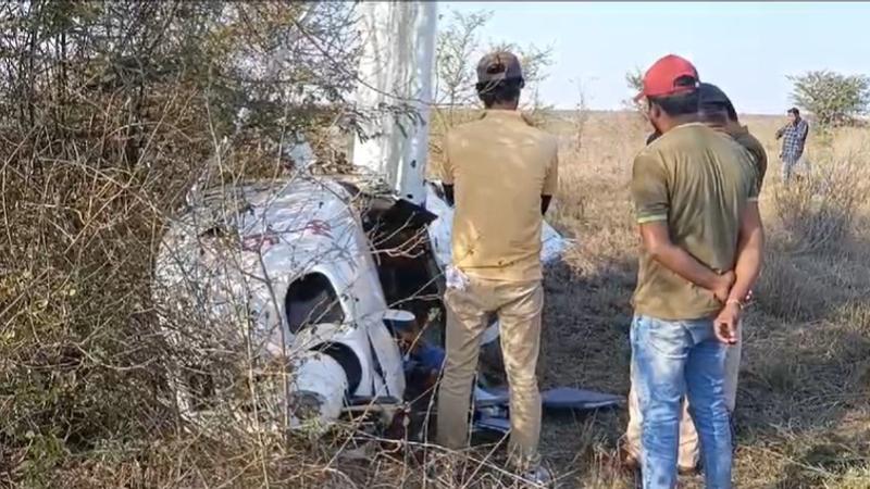 BREAKING: Training Aircraft Crashes Near MP's Guna, Woman Pilot Injured ...