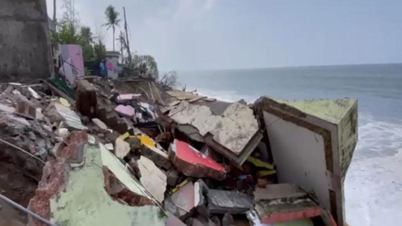 Several Houses Damaged in Kerala's Kollam as High Waves Hit Coast