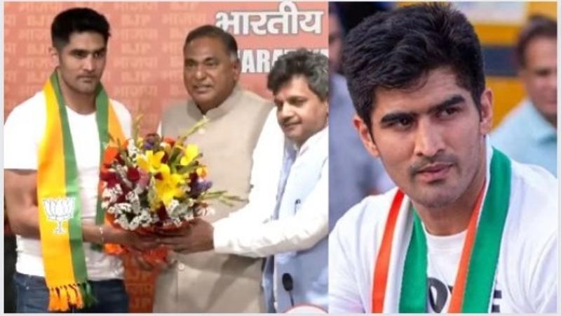 Boxer Vijender Singh joined BJP in presence of party's National General Secretary Vinod Tawde 