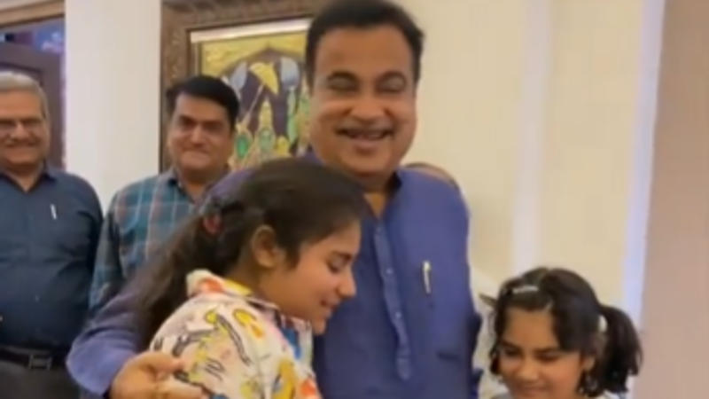 Niti Gadkari with granddaughters' in a video post