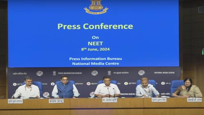Education Ministry Press Conference on NEET Row 