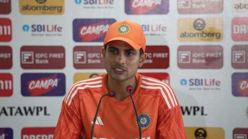 Shubman Gill during a press conference