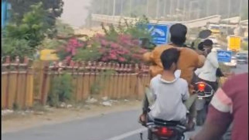 Dangerous Bike Stunt On Bengaluru Highway Goes Viral