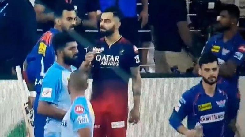 KL Rahul gives death stare to Naveen-ul-Haq as he refuses order to talk to Kohli-WATCH