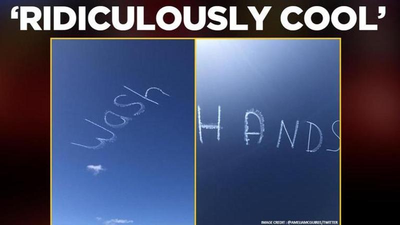 Coronavirus: 'Wash Hands' message appears above Sydney, Australia