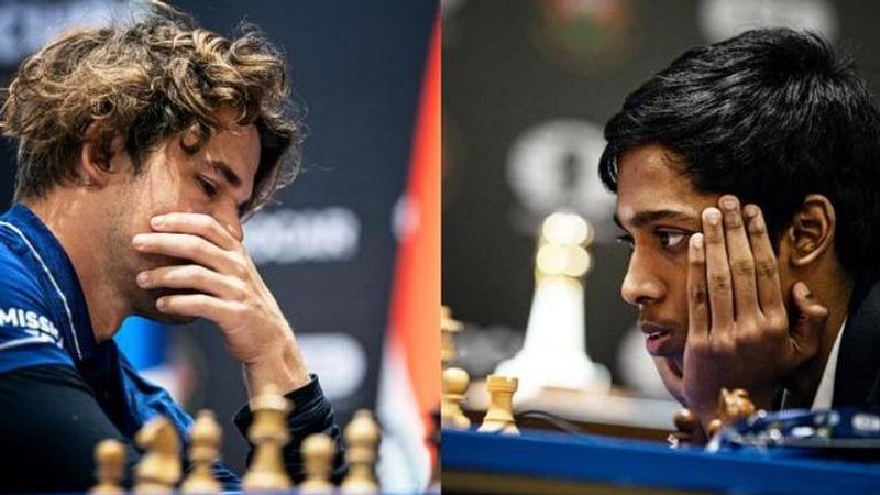 Praggnanandhaa holds world no.1 Magnus Carlsen to a draw in first match of Chess WC final