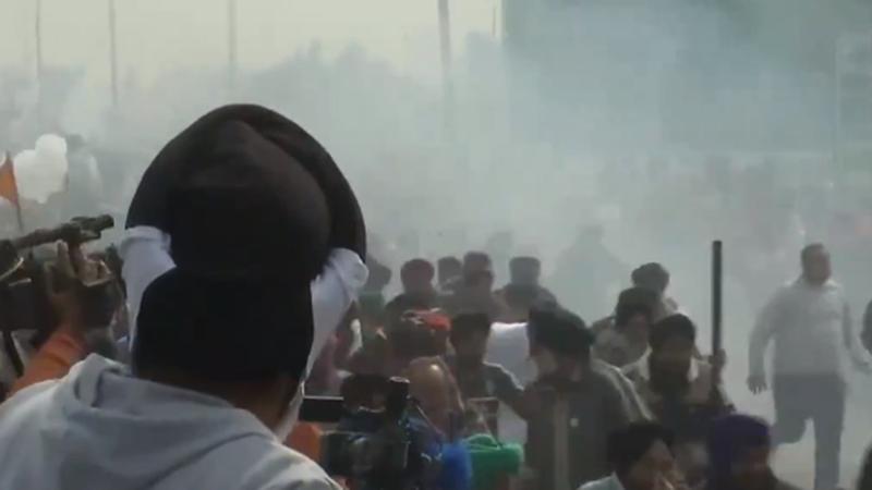 Tear gas fired on protesting farmers