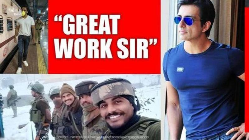 Soldiers salute Sonu Sood for helping migrants, actor returns praise with amazing words