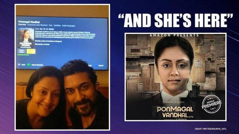 Ponmagal Vandhal: Jyothika-Suriya pose as film premiers online, celebs give their verdict